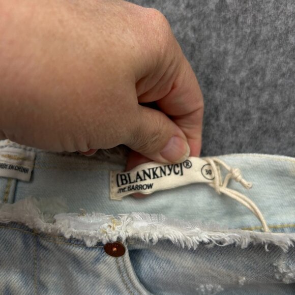 Blank NYC The Barrow Vintage High Rise Cut Off Shorts Women's Size 30 Denim NWT - Picture 3 of 11